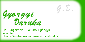 gyorgyi daruka business card